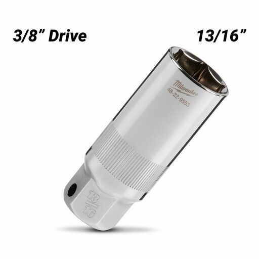 Milwaukee 48229553 3/8” Drive 13/16” 6 Point Spark Plug Socket – image 2