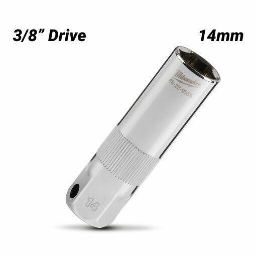 Milwaukee 48229555 3/8” Drive 14mm 6 Point Spark Plug Socket – image 2