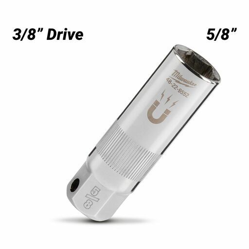 Milwaukee 48229552 3/8" Drive 5/8" Magnetic 6 Point Spark Plug Socket – image 2