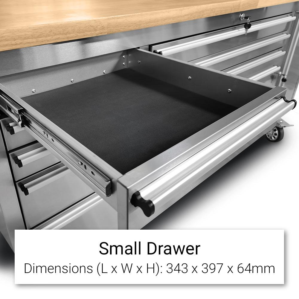 Daytona DTWBSS72P 1828mm (72") Silver Series 10 Drawer Trolley Work Bench with Peg Board & Powerboard – image 9