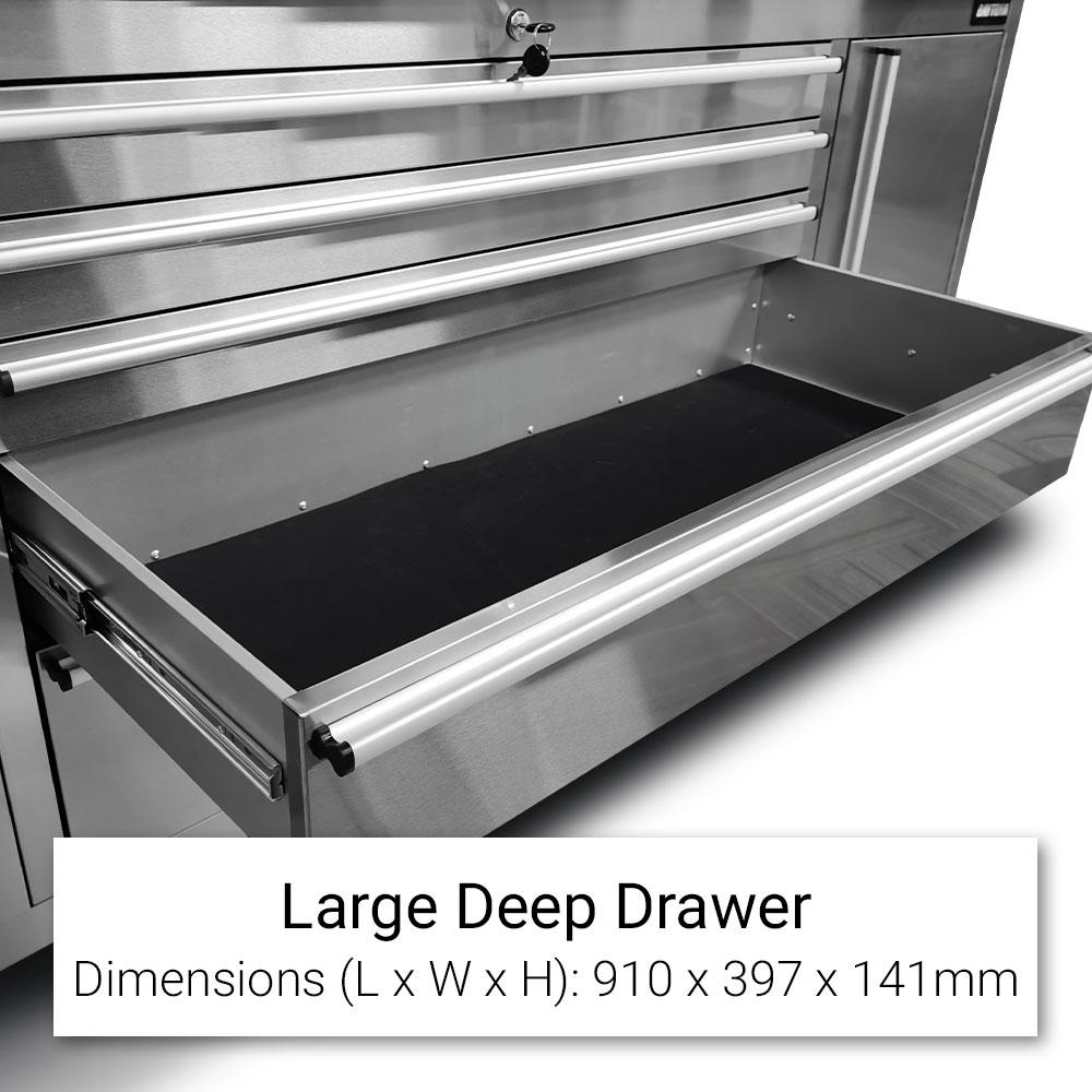 Daytona DTWBSS72P 1828mm (72") Silver Series 10 Drawer Trolley Work Bench with Peg Board & Powerboard – image 13