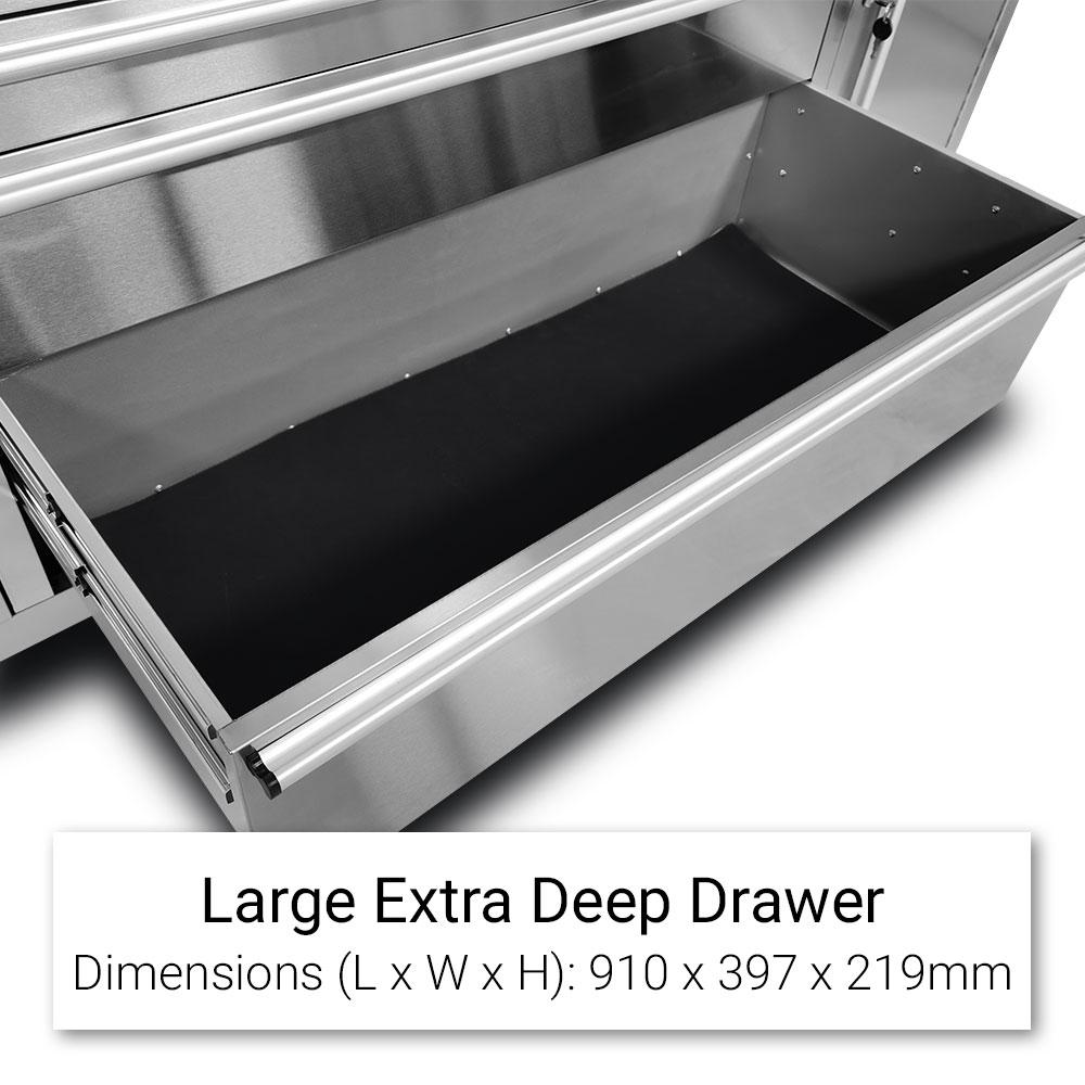 Daytona DTWBSS72P 1828mm (72") Silver Series 10 Drawer Trolley Work Bench with Peg Board & Powerboard – image 14