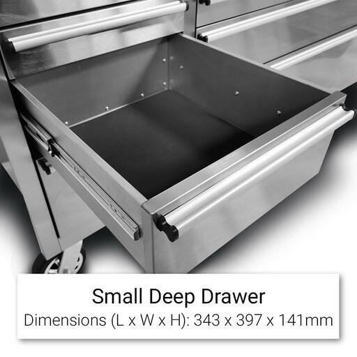 Daytona DTWBSS72P 1828mm (72") Silver Series 10 Drawer Trolley Work Bench with Peg Board & Powerboard – image 10