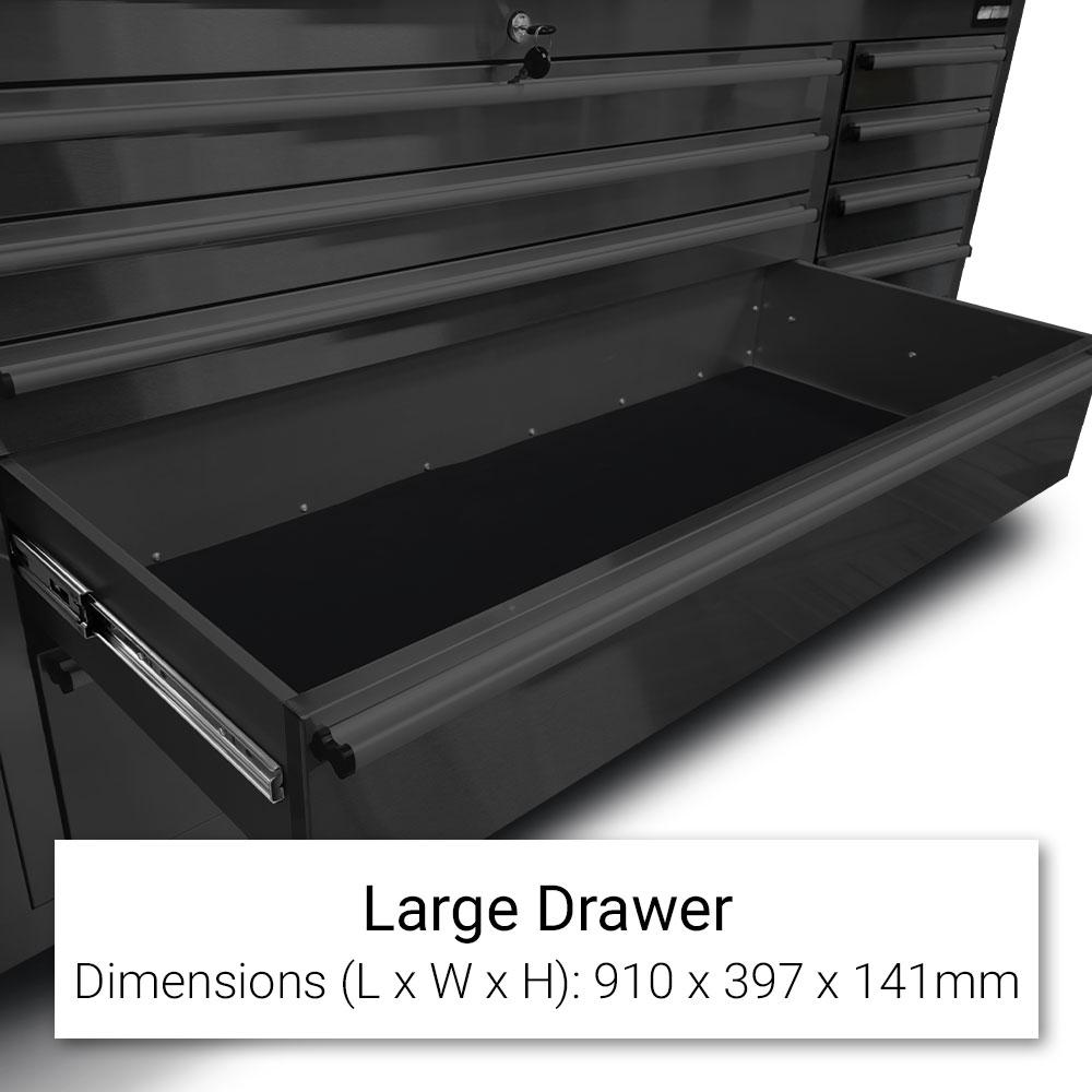 Daytona DTWBW72P 1828mm (72") Black Series 15 Drawer Trolley Work Bench with Peg Board – image 13