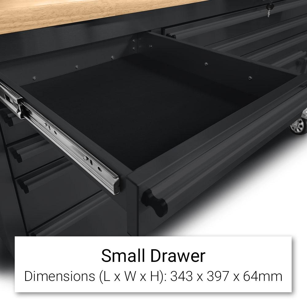 Daytona DTWBW72P 1828mm (72") Black Series 15 Drawer Trolley Work Bench with Peg Board – image 9