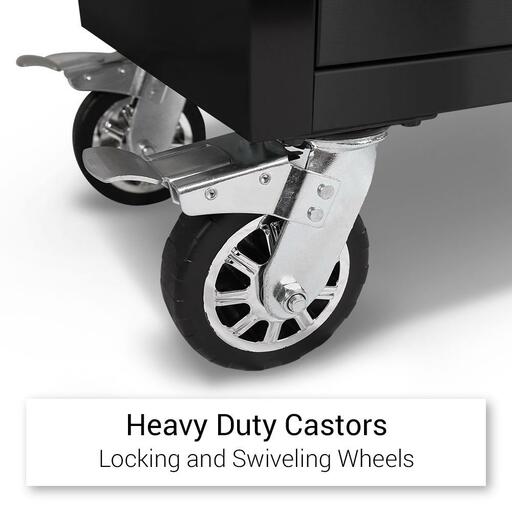 Daytona DTWBW72P 1828mm (72") Black Series 15 Drawer Trolley Work Bench with Peg Board – image 7