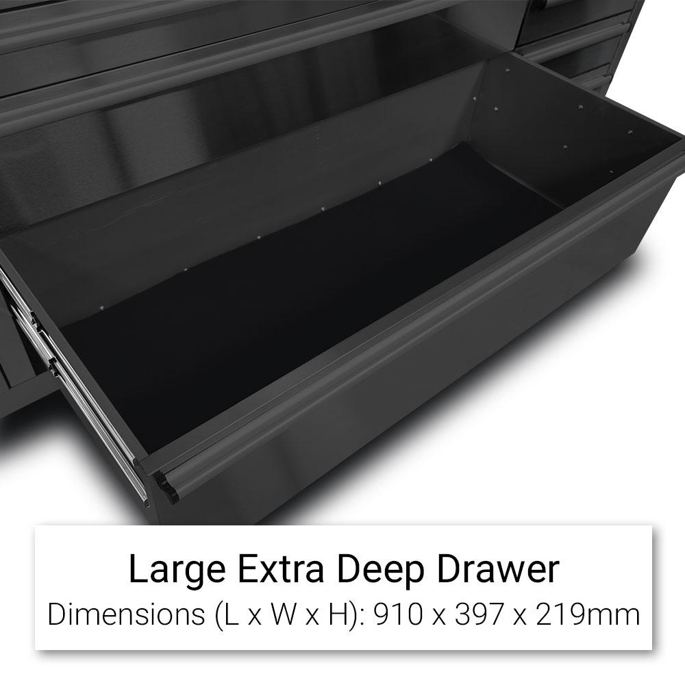 Daytona DTWBW72P 1828mm (72") Black Series 15 Drawer Trolley Work Bench with Peg Board – image 14