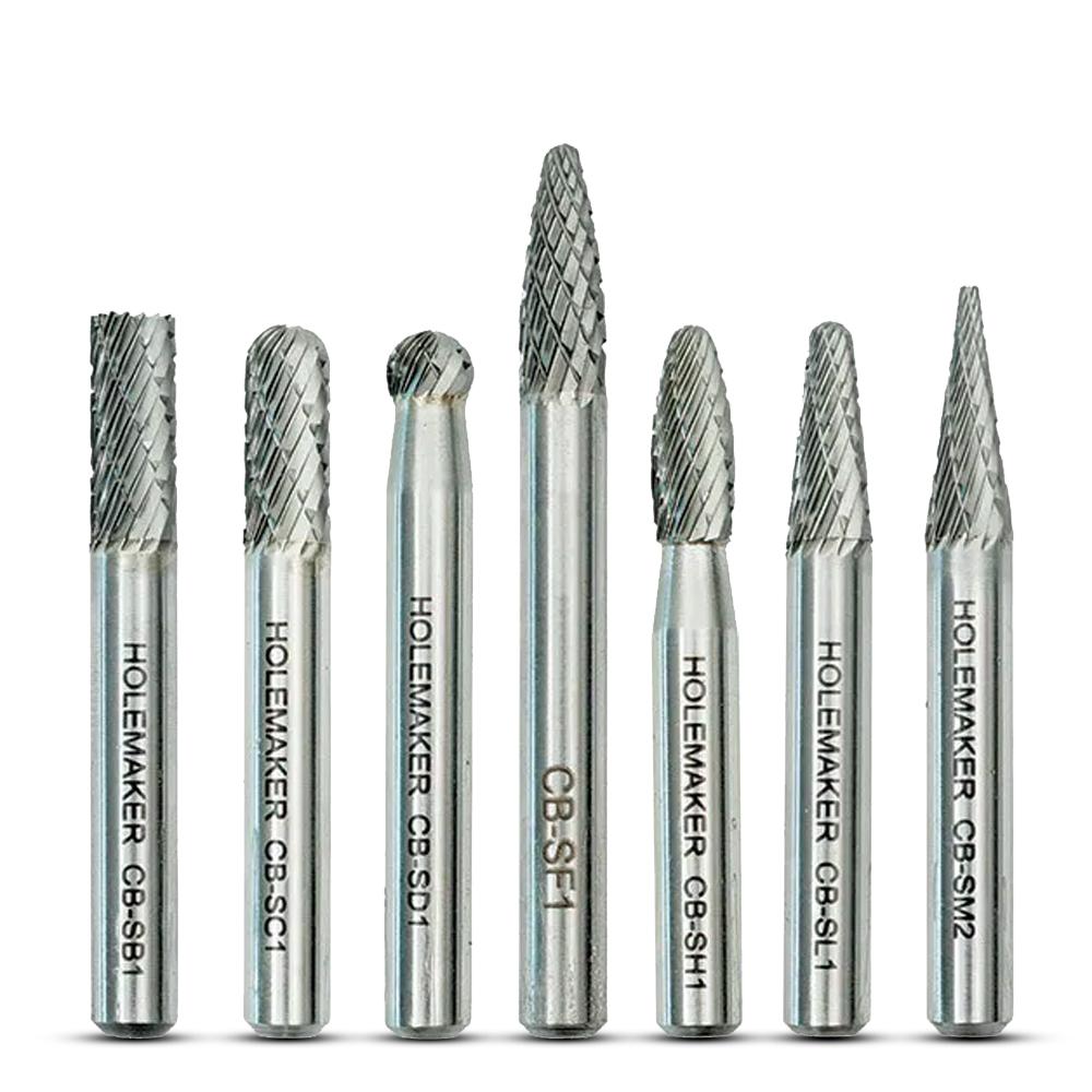 Holemaker CBSET08 7pce 1/4” Carbide Burr Set