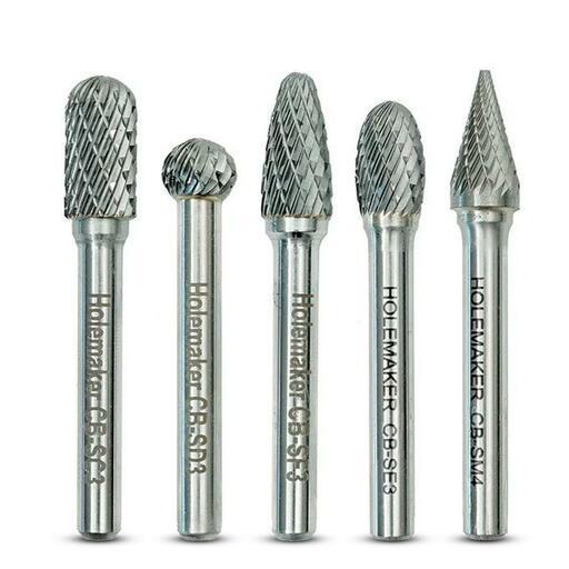 Holemaker CB-SET-11 5pce 3/8” & 1/2” Carbide Burr Set – image 2