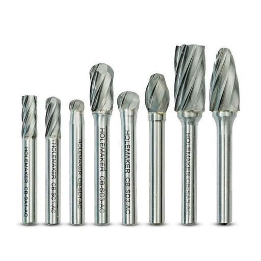 Holemaker CB-SET-16 8pce 1/4”, 3/8” & 1/2” Carbide Burr Set – image 2