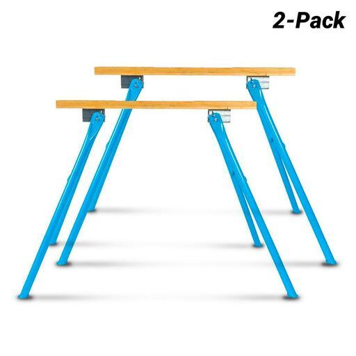 OX Tools OXP335690 2Pack 900mm 200kg Bamboo Benchtop Saw Horse Work Bench