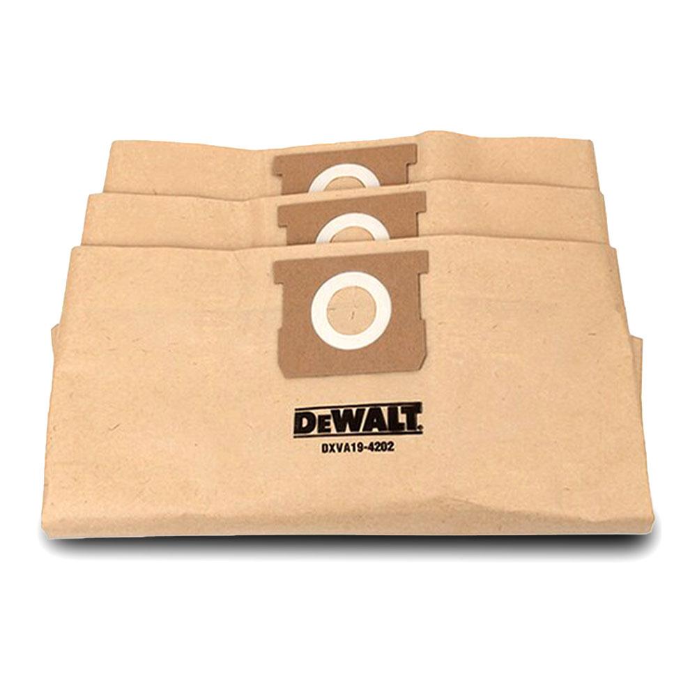 DeWalt DXVA194202 3Pack Wet & Dry Vacuum Dust Bag to Suit 4561L Wet & Dry Vacuums