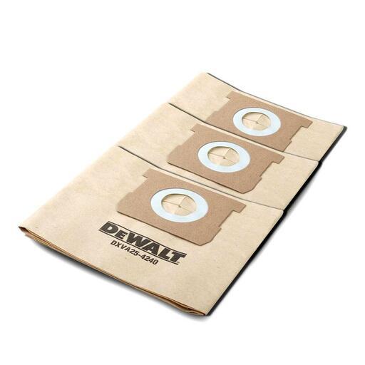DeWalt DXVA254240 3Pack Wet & Dry Vacuum Dust Bag To Suit 15L Wet