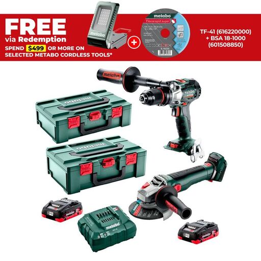 Metabo MET18BL2MB2HD4.0FD (AU68204340) 18V 4.0Ah Li-ion Cordless Brushless 2pce Combo Kit