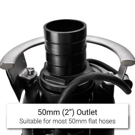 Industek INP1200 1.5HP - 1100W 50mm (2") Automatic Submersible Sewage Water Pump With Built In Float Switch - Ideal For Jobsite Applications  – image 4