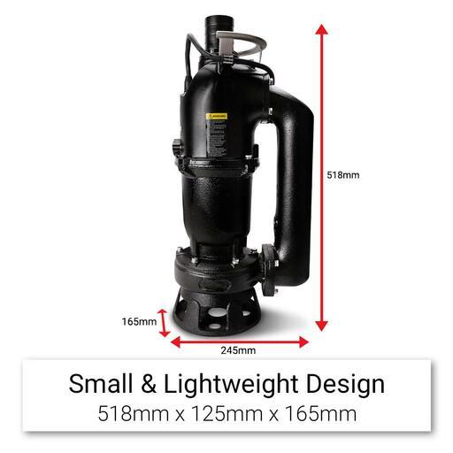 Industek INP1200 1.5HP - 1100W 50mm (2") Automatic Submersible Sewage Water Pump With Built In Float Switch - Ideal For Jobsite Applications  – image 2