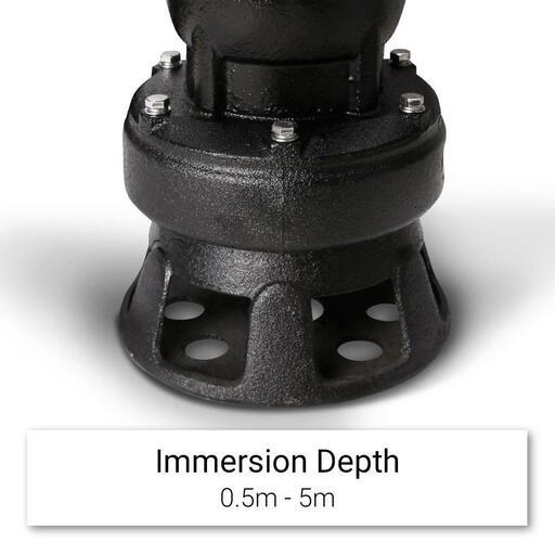 Industek INP1200 1.5HP - 1100W 50mm (2") Automatic Submersible Sewage Water Pump With Built In Float Switch - Ideal For Jobsite Applications  – image 3