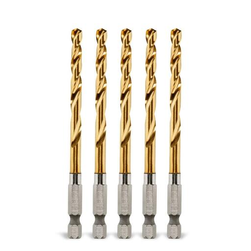 Milwaukee 48894911 5-Pack 4.8mm SHOCKWAVE Red Helix Titanium Drill Bit – image 4