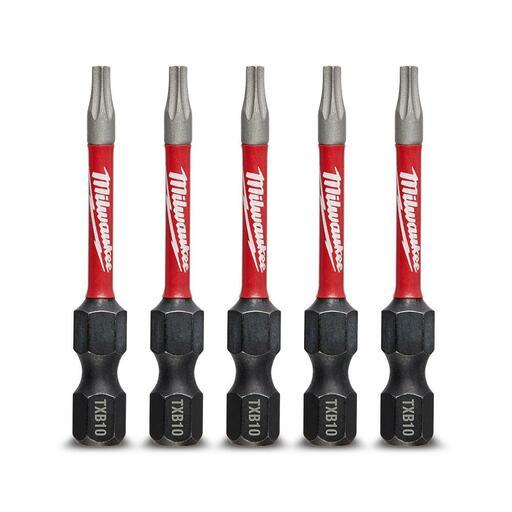 Milwaukee 48324692 5-Pack 50mm (2") TXB010 SHOCKWAVE Power Bit Security Torx – image 4