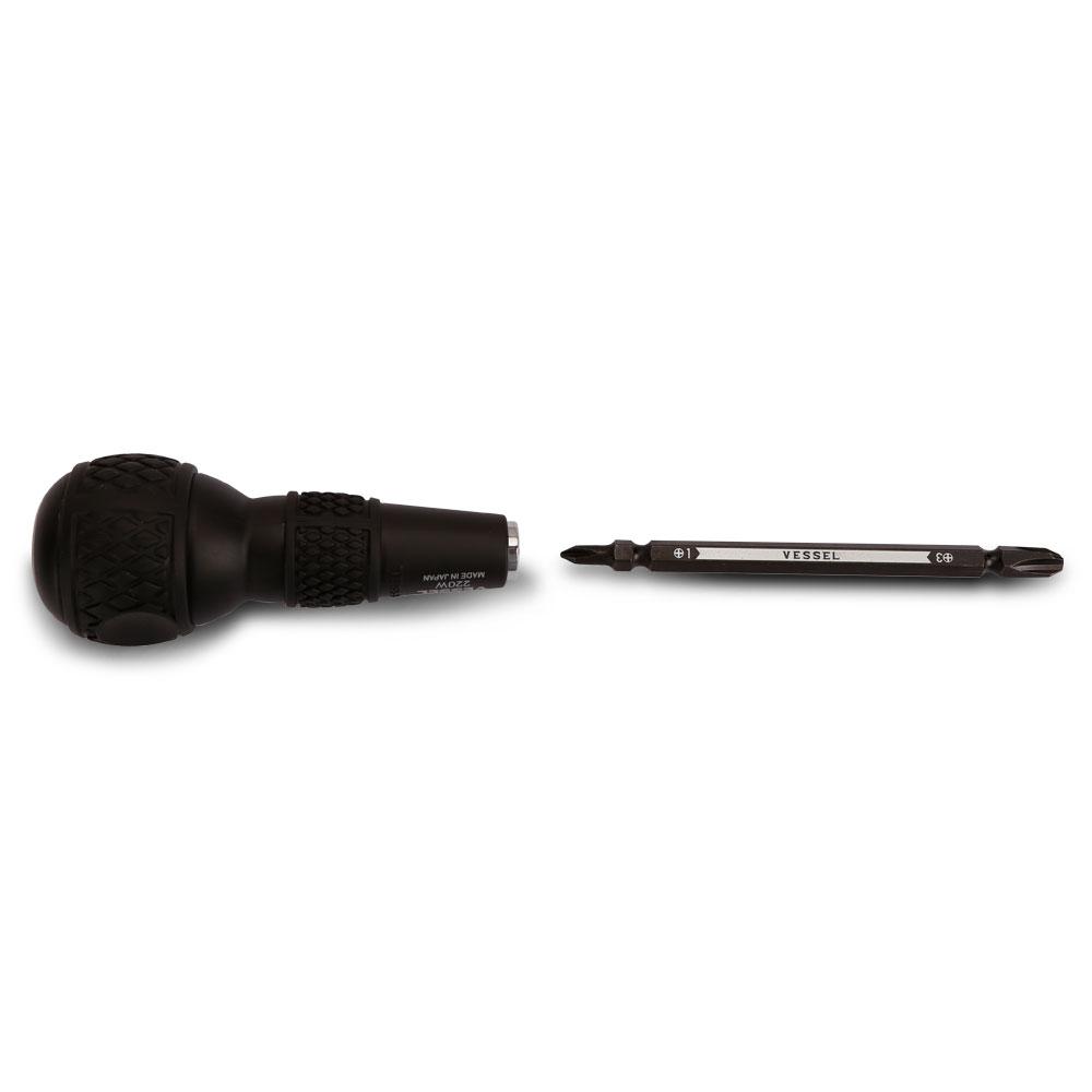 Vessel 220W3J1 3pce Ball Grip 1/4" Hex Bit Interchangeable Screwdriver Set – image 3