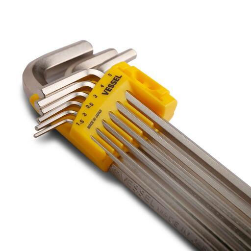 Vessel 8409BP 9pce Metric Hex Key Ball Point Wrench Set - MADE IN JAPAN – image 3