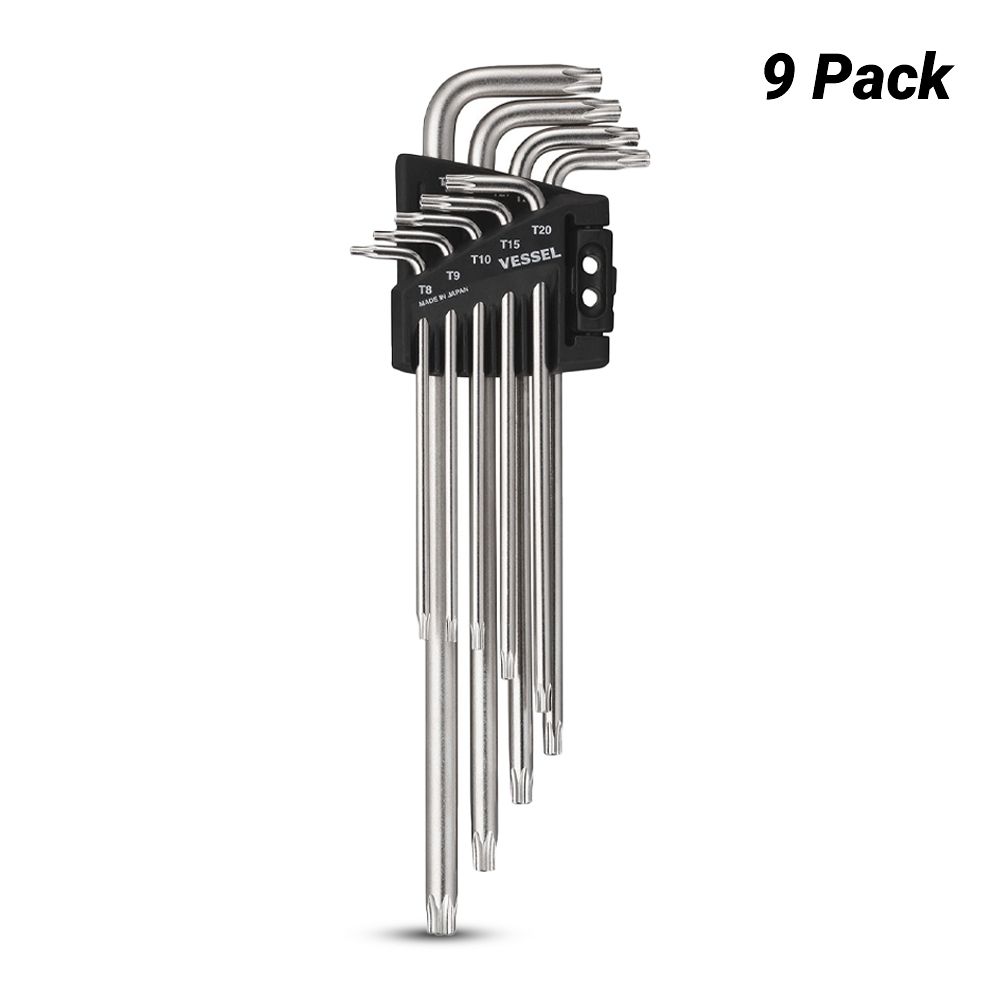 Vessel 8509TXHE 9pce Long Tamper-Proof Torx Wrench Set - MADE IN JAPAN – image 1