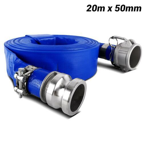 Industek SVQ750F + ILFH20 750W 5cm (2") Dirty Water Submersible Pump + 20m x 50mm (2") Lay Flat