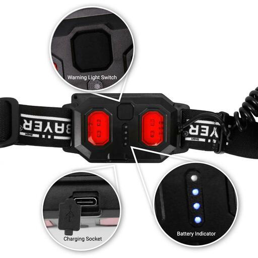 Bayer BWB450 Wide Beam LED Headlamp 450 Lumens 3-Mode Rechargeable – image 4