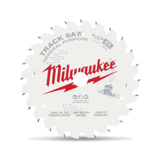 Milwaukee 48400624 165mm (6-1/2") 24T Wood Track Saw Blade General Purpose to suit M18FPS55 Track Saw – image 4