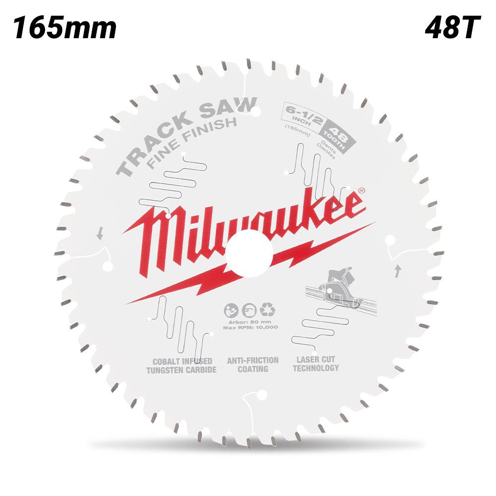 Milwaukee 48400627 165mm (6-1/2") 48T Wood Track Saw Blade Fine Finish to suit M18FPS55 Track Saw – image 2