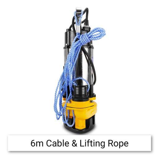 Industek SVQ750F + ILFH20 750W 5cm (2") Dirty Water Submersible Pump + 20m x 50mm (2") Lay Flat Hose with Fittings – image 8