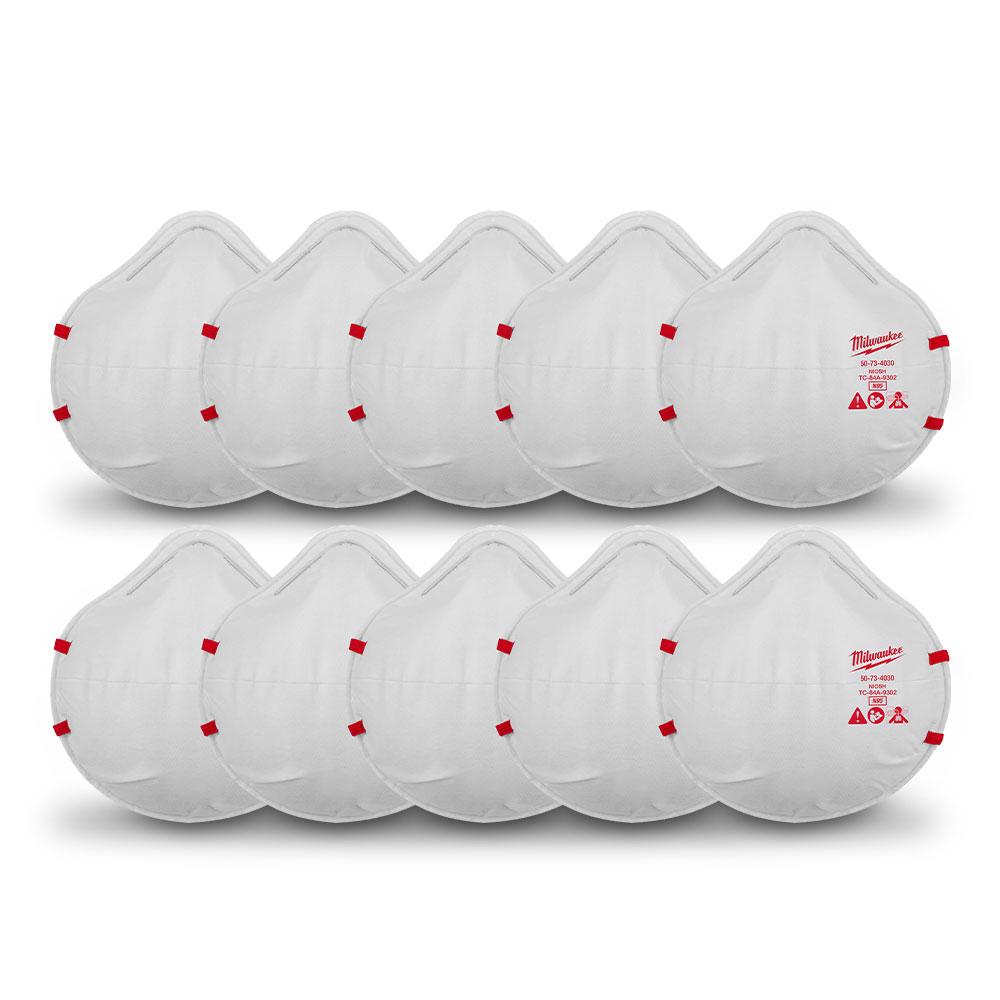 Milwaukee 48734034 10-Pack N95 Disposable Respirators – image 7