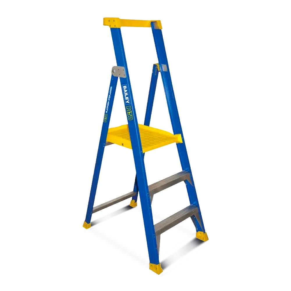 Bailey FS14070 3 Step 150kg Fibreglass Platform Stepladder – image 1