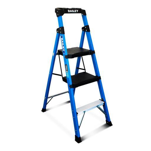 Bailey FS14042 3 Step 135kg Fibreglass Industrial Twin Platform Stepladder