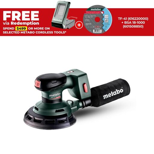 Metabo SXA 18 LTX 150 BL (600411850) 18V Li-ion Cordless Brushless 150mm (6") Random Orbit Sander - Skin Only