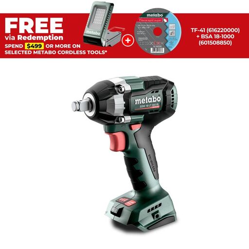 Metabo SSW 18 LT 300 BL (602398850) 18V Li-ion Cordless Brushless 300Nm Impact Wrench - Skin Only