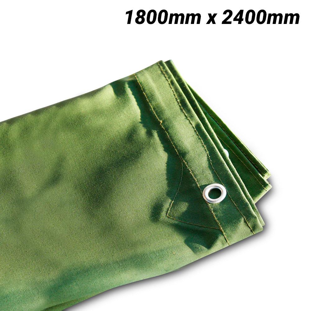 Aussie Gardener AG01154 1.8m x 2.4m Green Canvas Waterproof Tarp – image 1