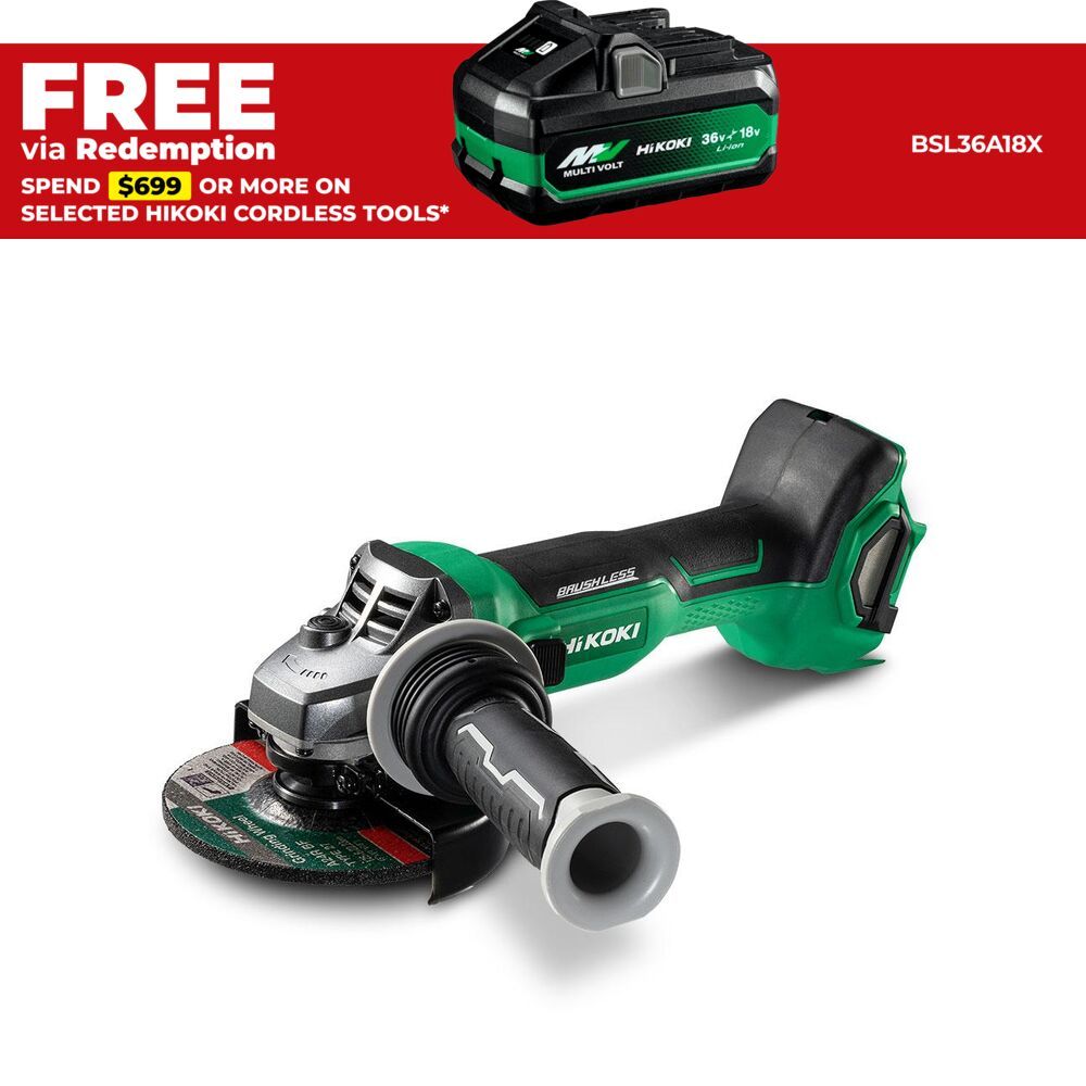 HiKOKI G1813DA(H4Z) 18V Li-ion Cordless Brushless 125mm (5") Angle Grinder with Slide Switch - Skin Only – image 1