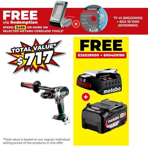 Metabo SB 18 LTX BL I (602360850) 18V Li-ion Cordless Brushless Hammer Drill - Skin Only