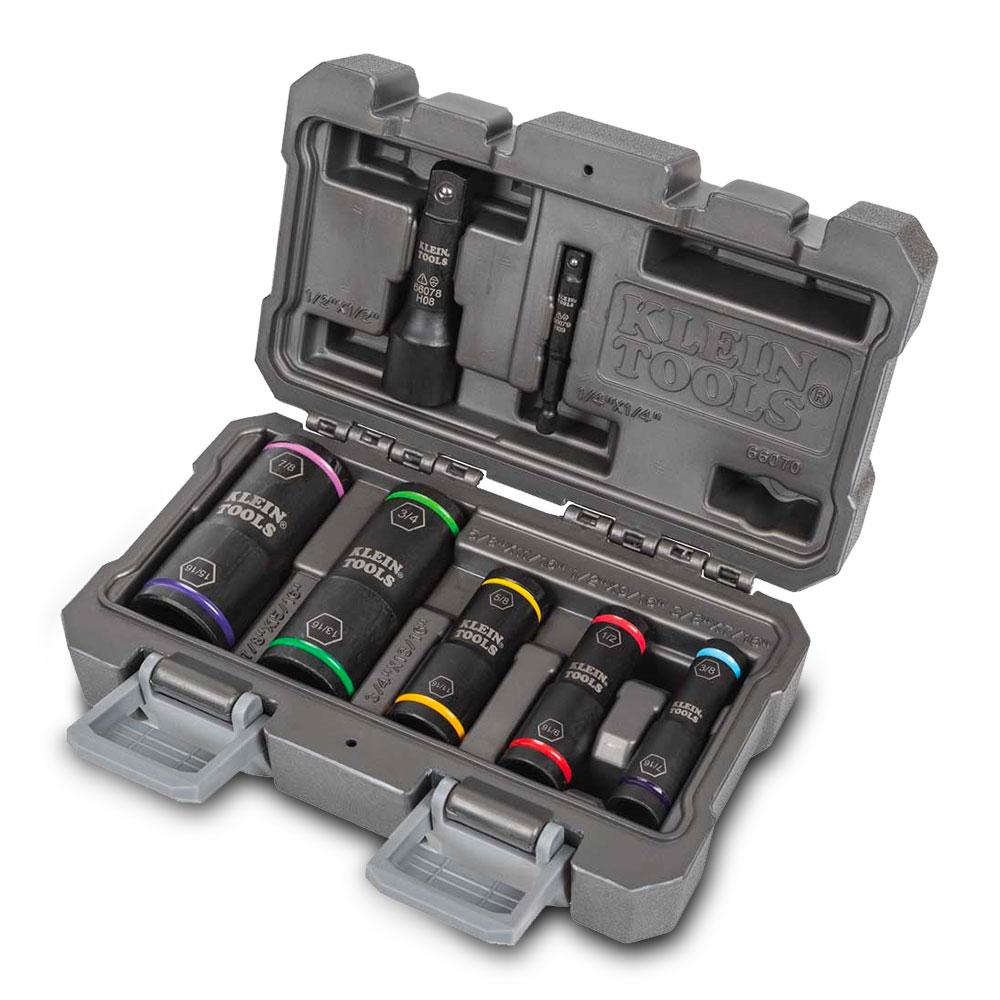 Klein A66070 7pce Flip Impact Socket Set