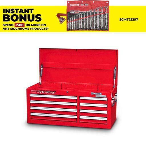 Sidchrome SCMT50218 8 Drawer Widebody Tool Chest