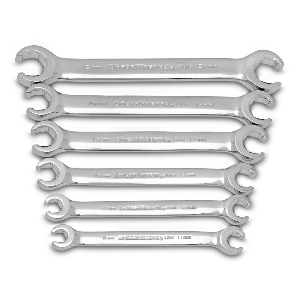 GEARWRENCH 81906 6pce Flare Nut Metric Wrench Set