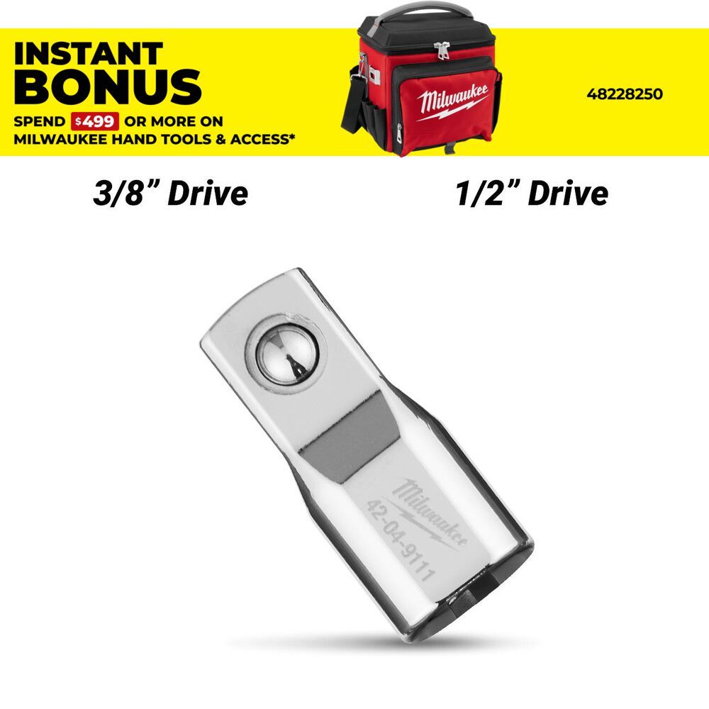 Milwaukee 42049111 3/8" F Drive x 1/2" M Drive Adaptor – image 1