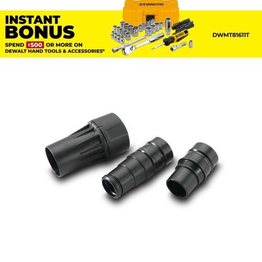 DeWalt DWV9210-XJ 3pce Airlock Dust Connection System Construction Kit