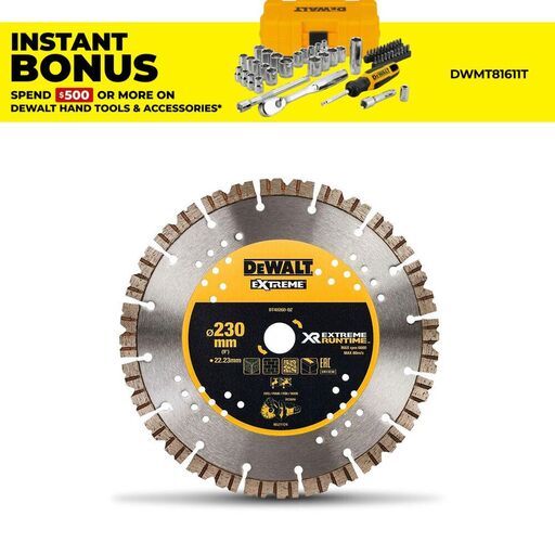DeWalt DT40260-QZ 230mm (9") x 22.23mm XR EXTREME Diamond Wheel