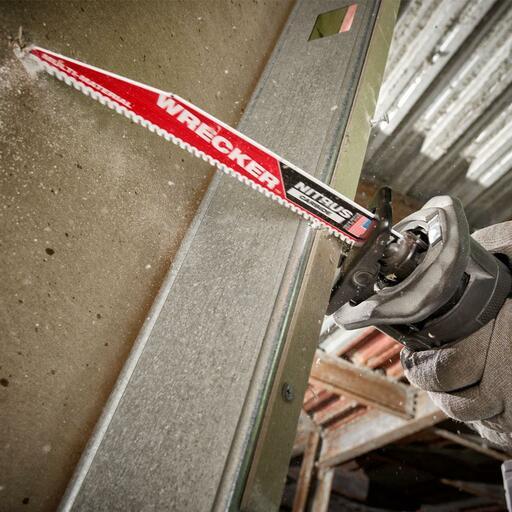 Milwaukee 48005272 230mm (9") 6TPI Sawzall The Wrecker with Nitrus Carbide Teeth Demolition Blade – image 5