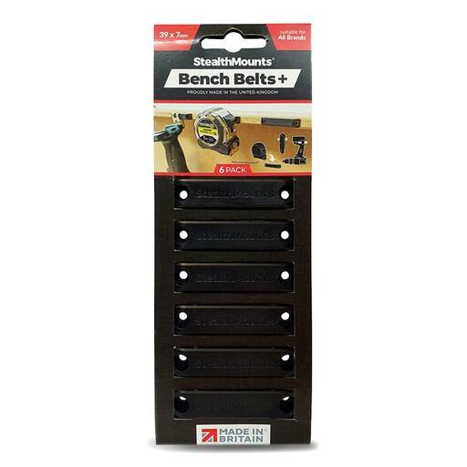 StealthMounts BB-PL-BLK-6 6-Pack Universal Bench Belt+ Mount - Black – image 3