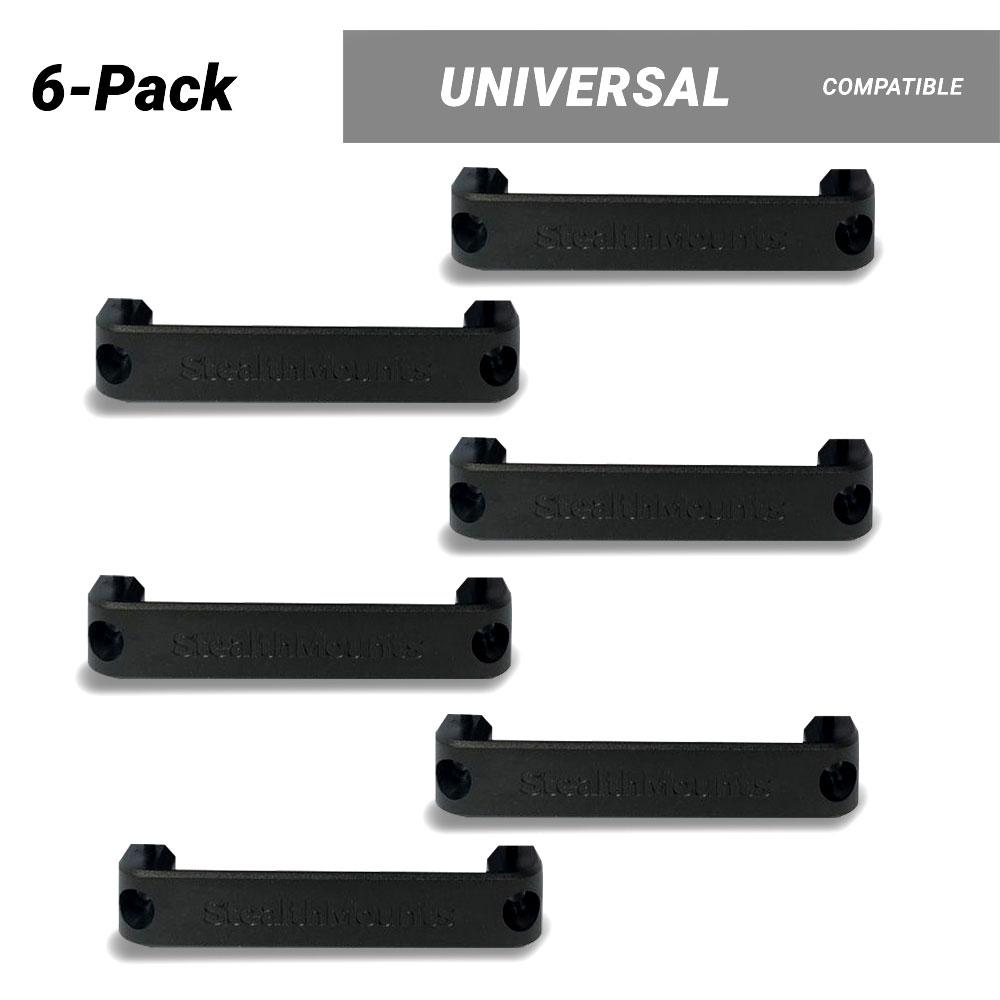 StealthMounts BB-XL-BLK-6 6-Pack Universal Bench Belt XL Mount - Black – image 1