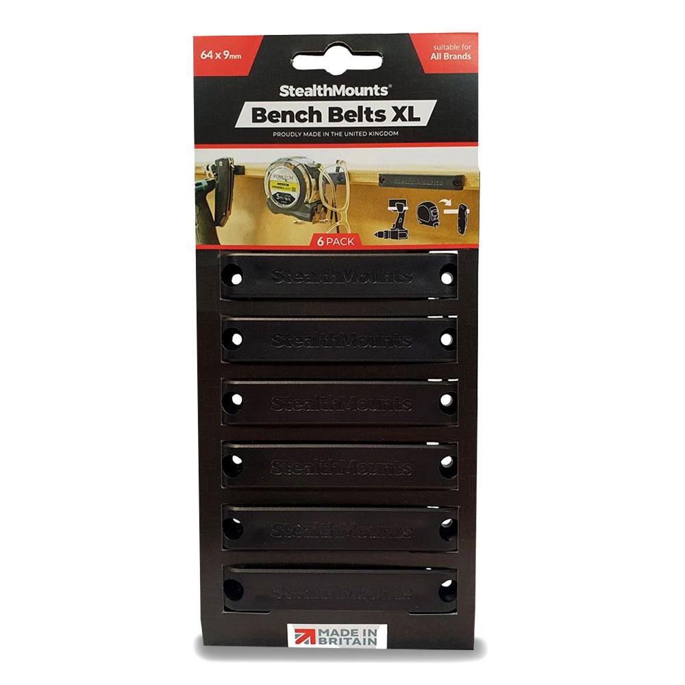 StealthMounts BB-XL-BLK-6 6-Pack Universal Bench Belt XL Mount - Black – image 3