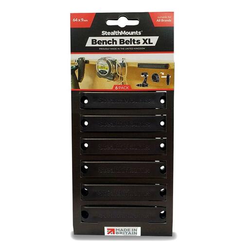 StealthMounts BB-XL-BLK-6 6-Pack Universal Bench Belt XL Mount - Black – image 3